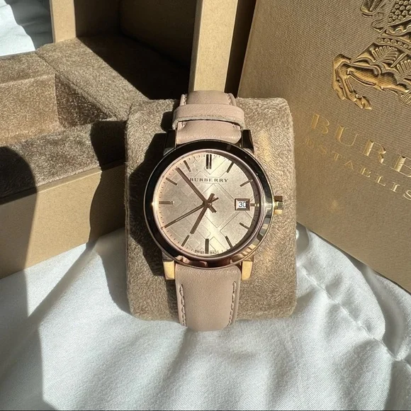Burberry | Accessories | Burberry Tan Leather Strap Watch  display picture 1